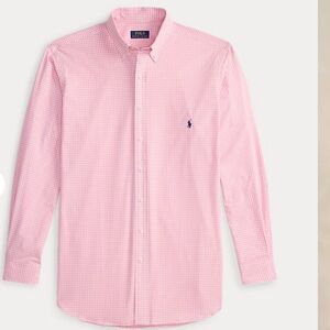 Beautiful RALPH LAUREN PINK GINGHAM BUTTON DOWN IN NEW CONDITION. SIZE XL